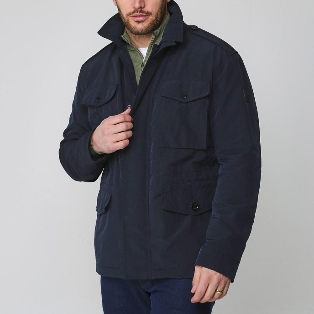 Hugo Boss Colano Field Jacket in Navy Men 44R Primaloft Insulated Water Repell